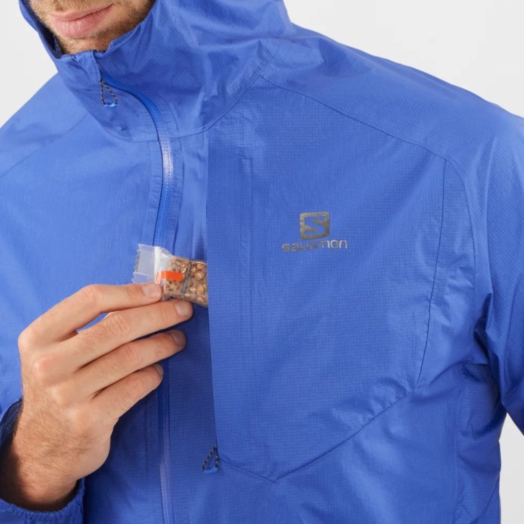 Salomon Bonatti Waterproof Men's Shell Jackets Blue | CA 52J46